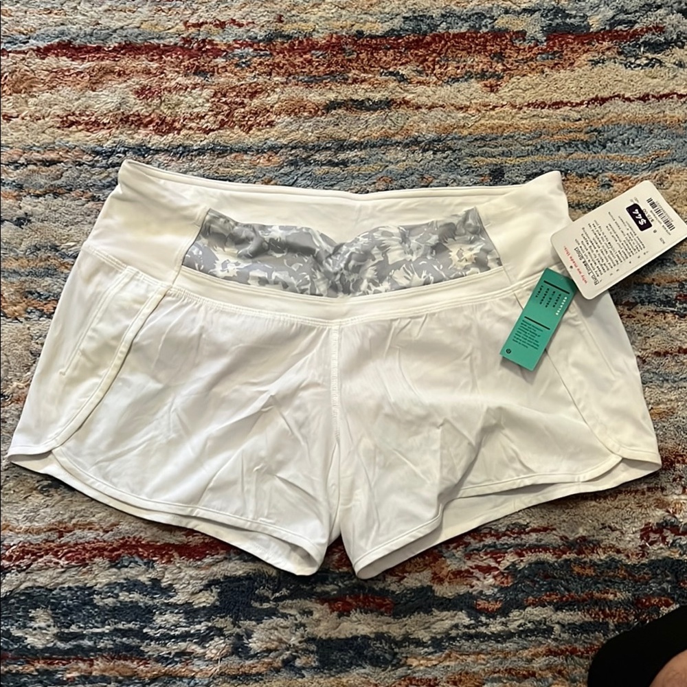 Lululemon Athletica White Athletic Shorts